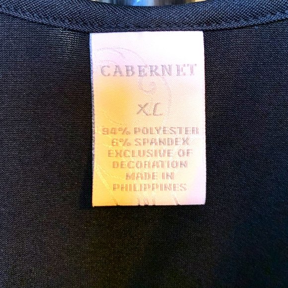 NWOT Cabernet Black Sequined Tank Top - Extra Large - Picture 5 of 5